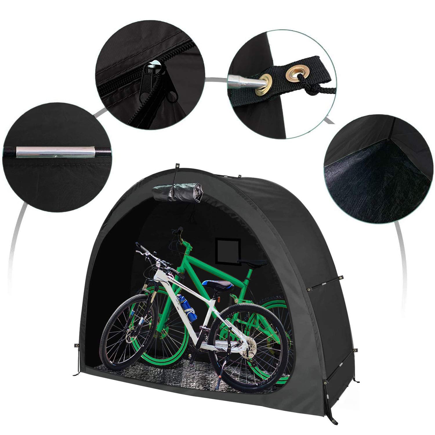 Durable Waterproof Foldable Bike Cover Storage Tent - Large Capacity