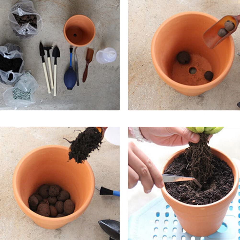 10x 8cm Terracotta Flower Pots with Drainage Holes