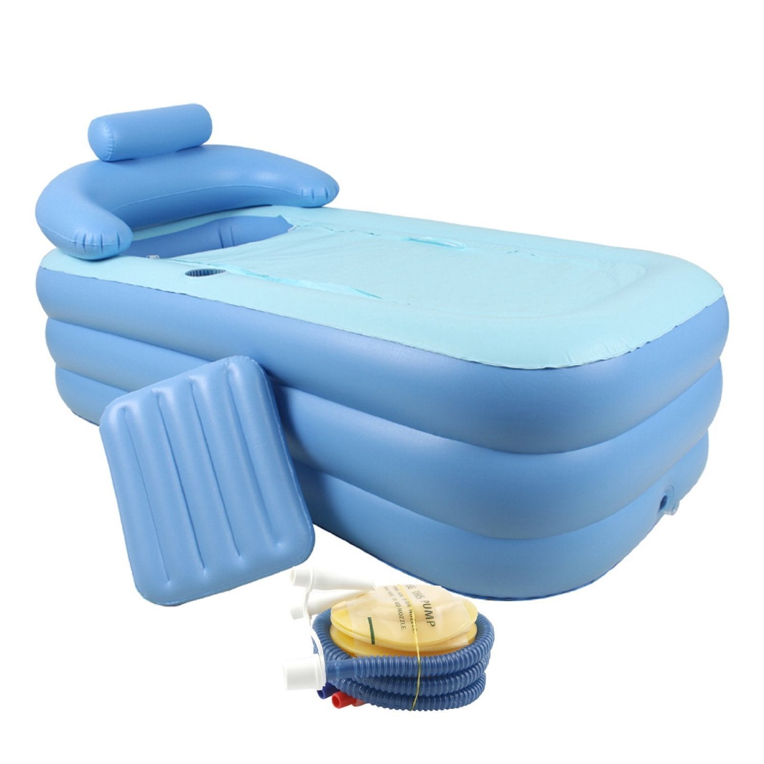 Foldable Portable Inflatable Blowup PVC Bath Tub Home Indoor Travel Spa Relaxing