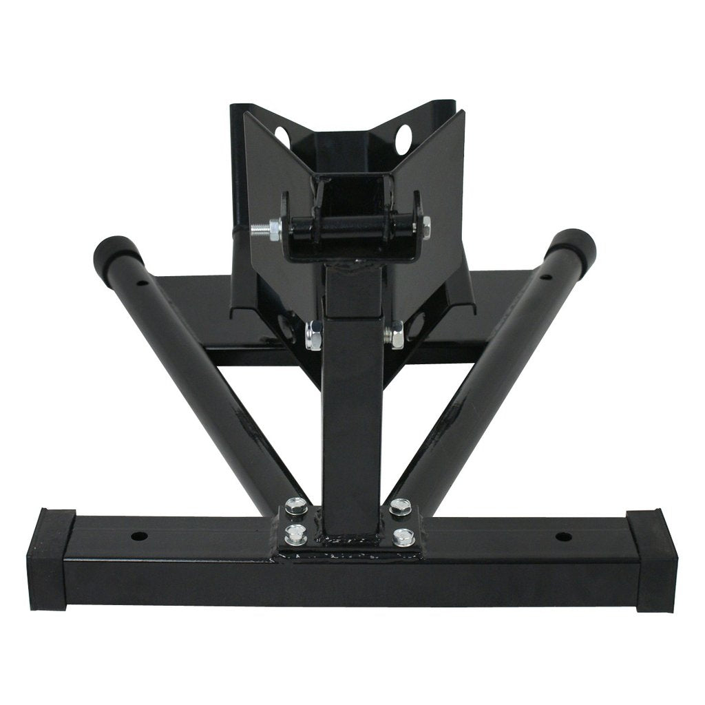 Heavy Duty Adjustable Motorcycle Wheel Chock Stand, Black