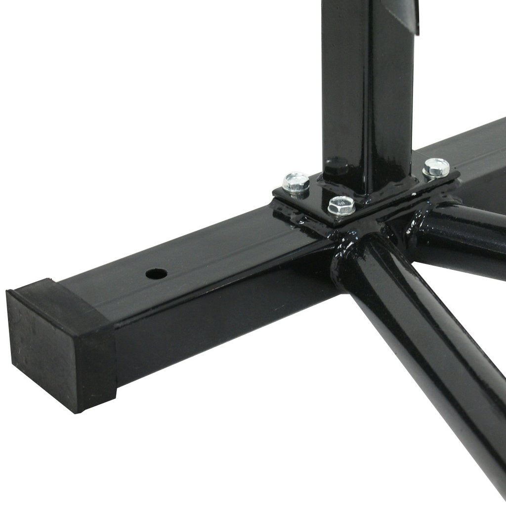 Heavy Duty Adjustable Motorcycle Wheel Chock Stand, Black