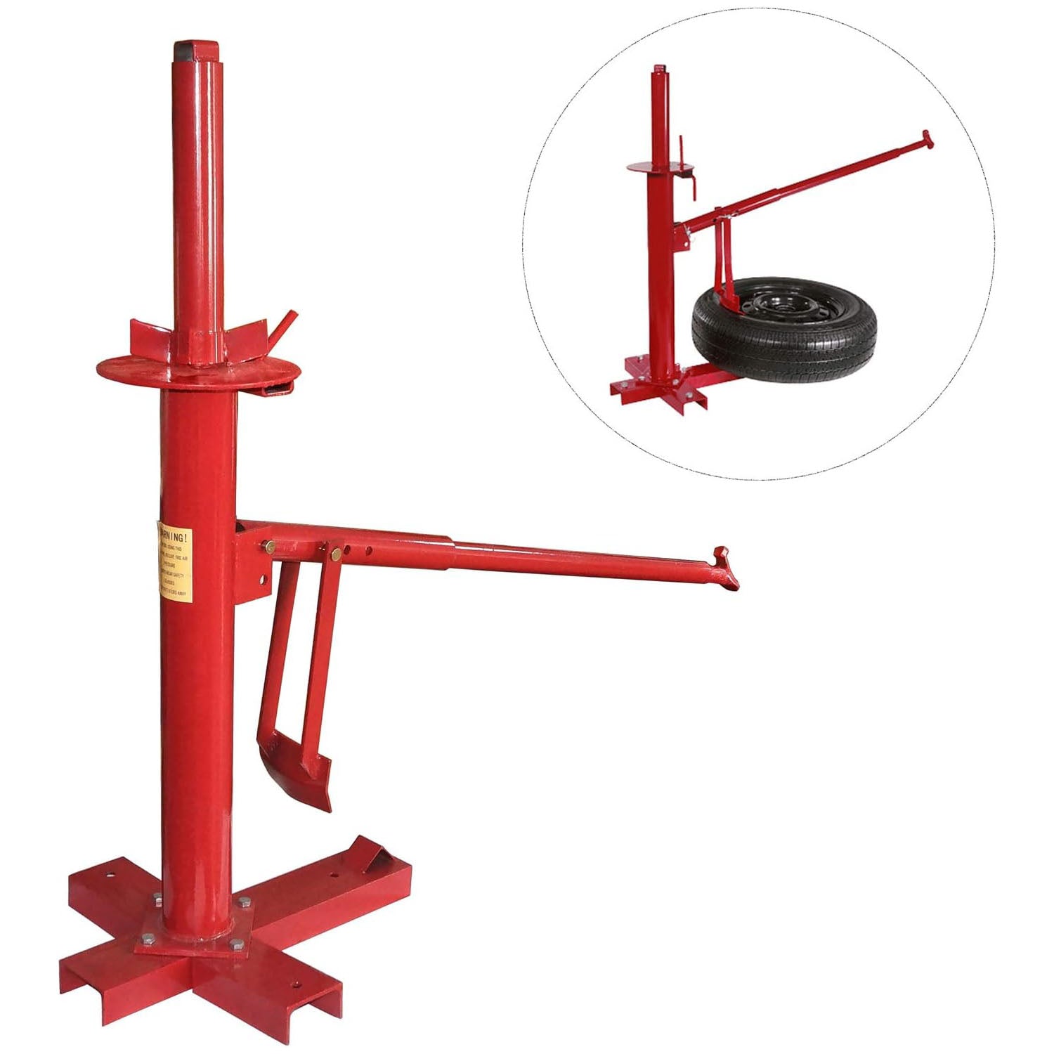 Manual Portable Hand Tyre Changer Bead Breaker Tool Mounting Home Shop Auto
