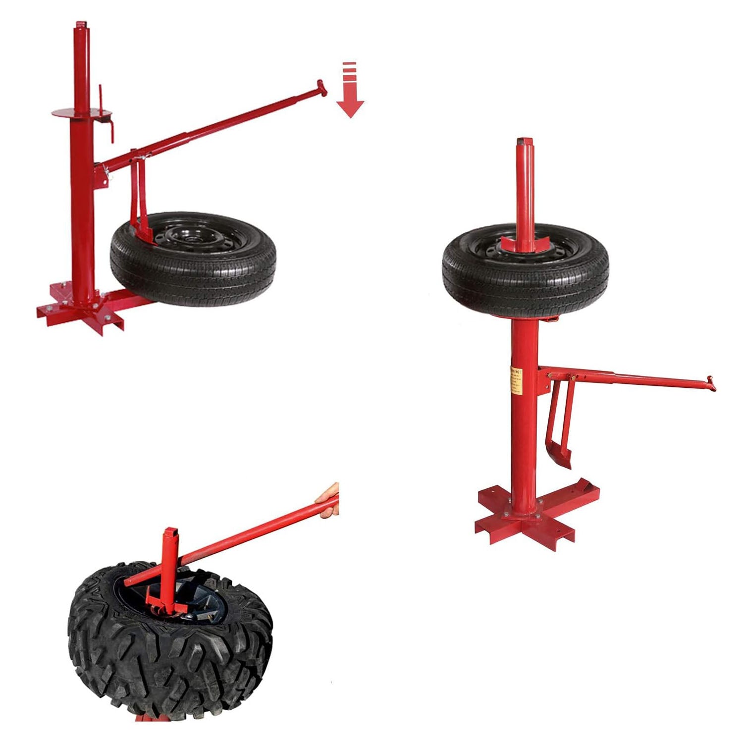 Manual Portable Hand Tyre Changer Bead Breaker Tool Mounting Home Shop Auto