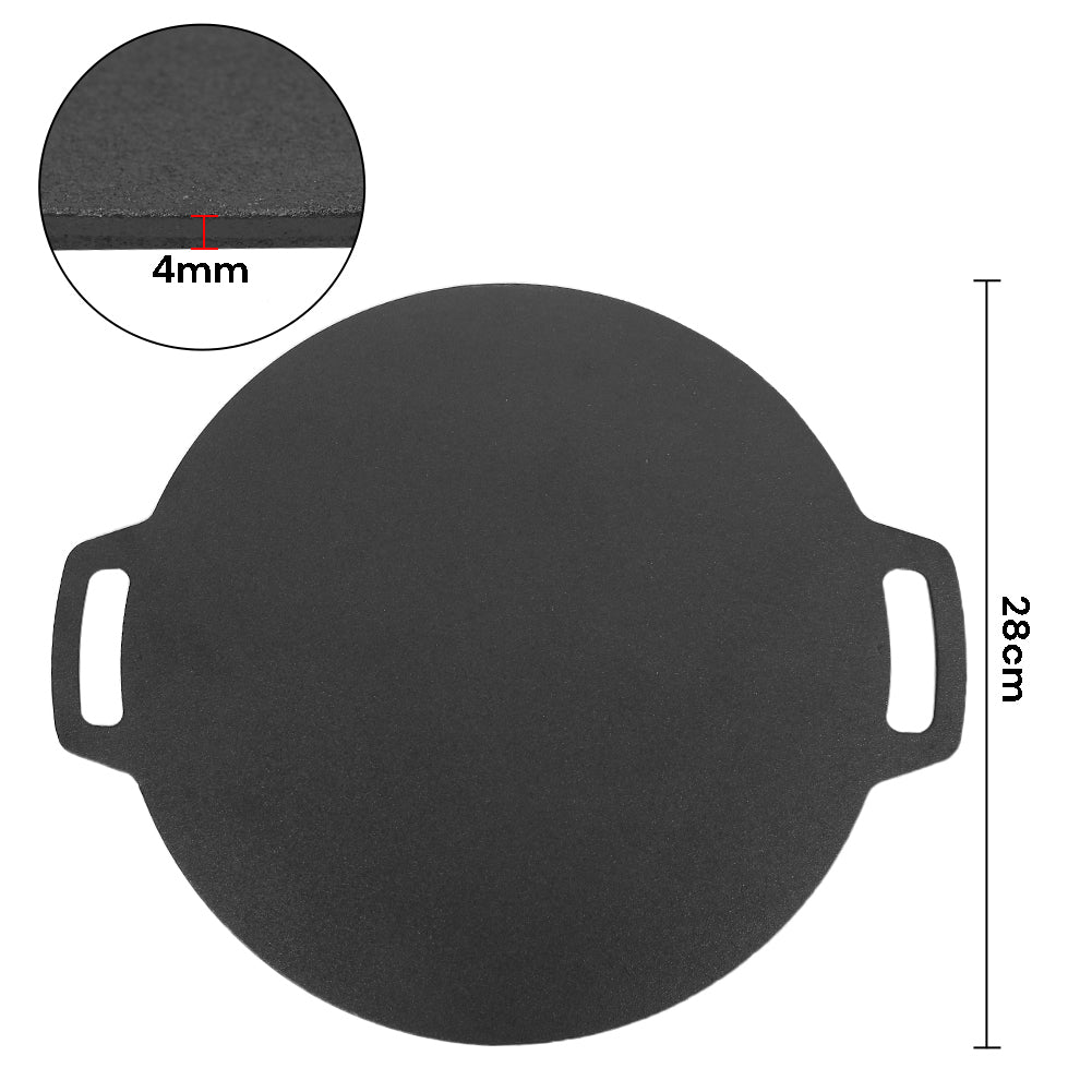 Pre-Seasoned Cast Iron 5pc Crepe Pan Set with Tools