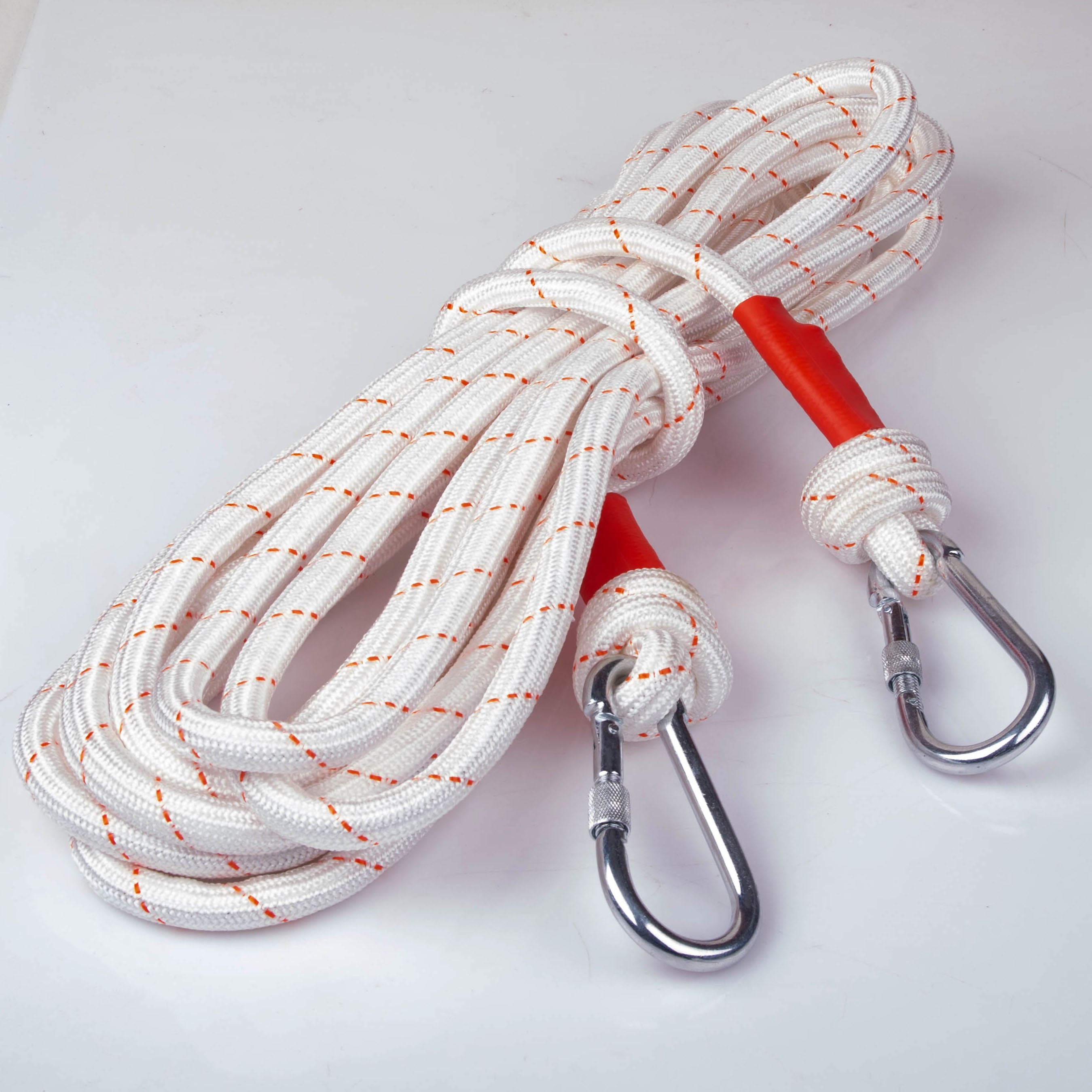 16mm 10m Safety Nylon Climbing Rope UV-Resistant + 2 Carabiner