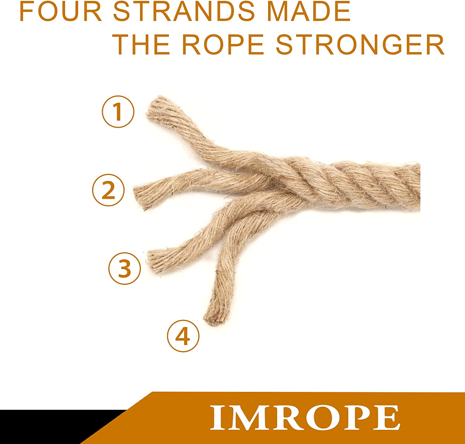 50m Sisal 20mm Rope Natural Twine Cord Thick Jute Hemp Manila Crafting Home Decor