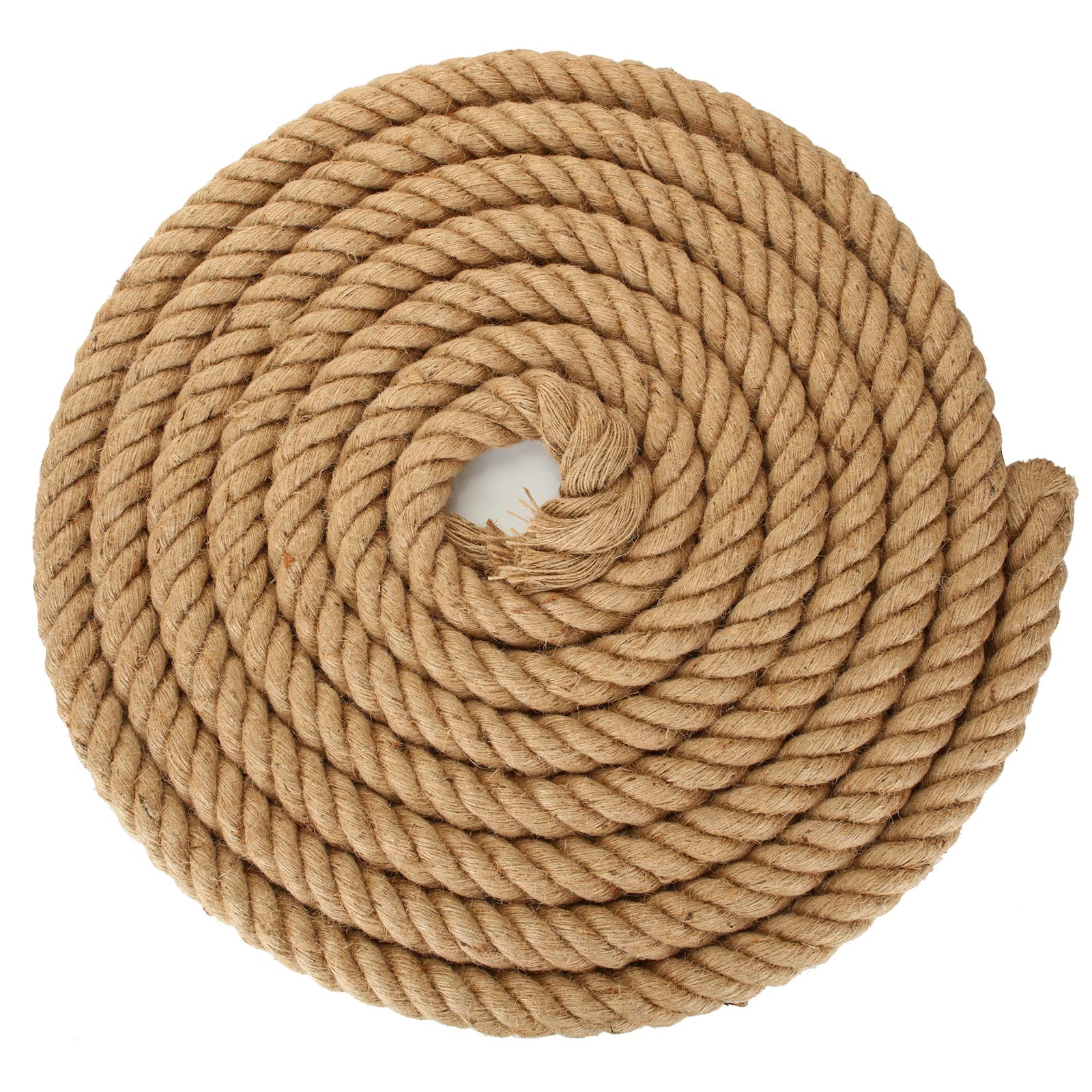 40mm Natural Jute Hemp Rope, 5m Thick Twine for Crafting and Decor