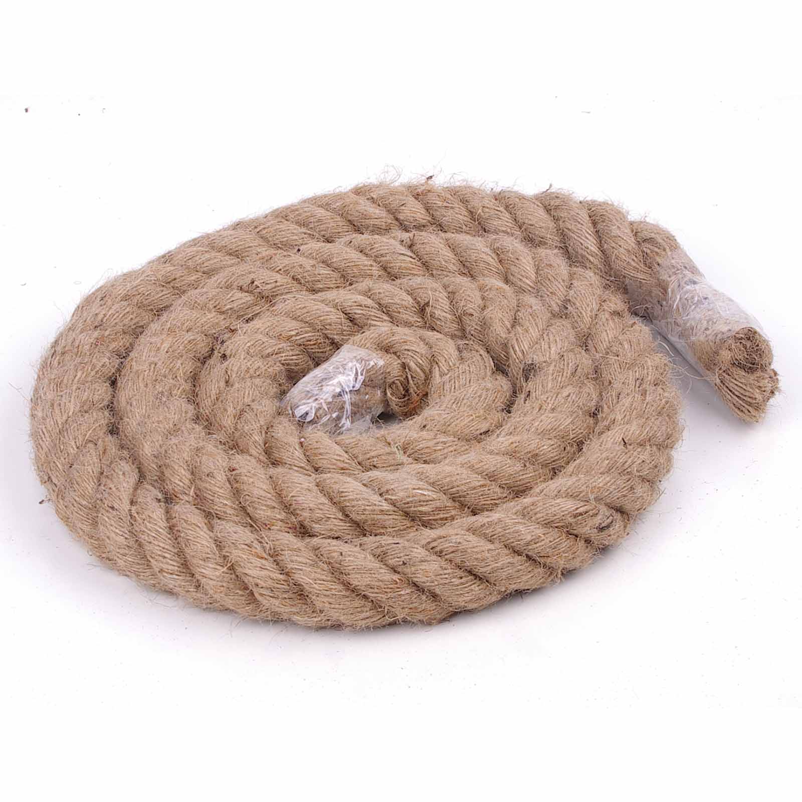 Heavy-Duty 2m 50mm Natural Jute Sisal Rope for Crafts & Decor