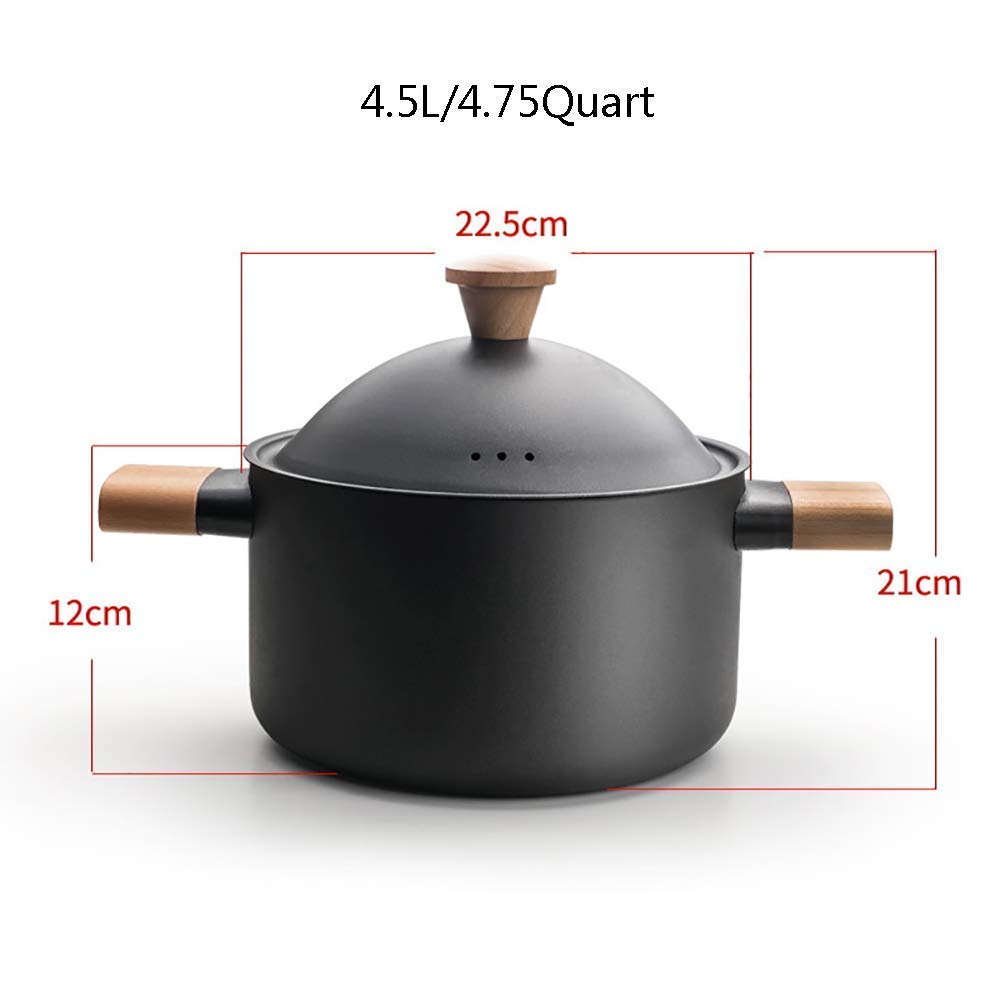 Non-stick Carbon Steel Soup Pot with Lid, 22cm