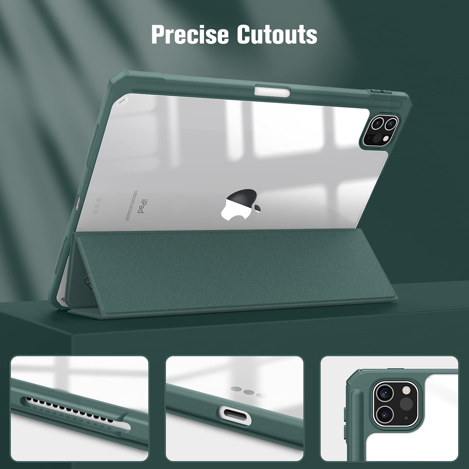 Premium Smart TPU Case iPad Pro 11 Inch, Stand, Pencil Holder