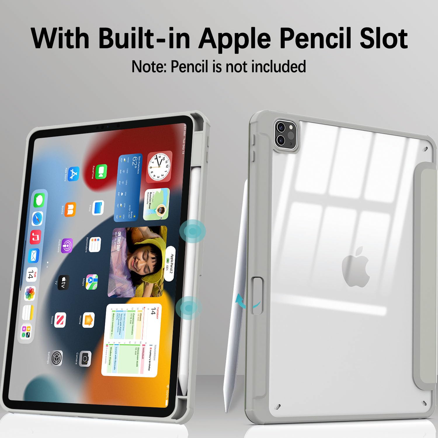 Soft TPU Smart Case for iPad Pro 11" 2020-2022, Auto Sleep/Wake