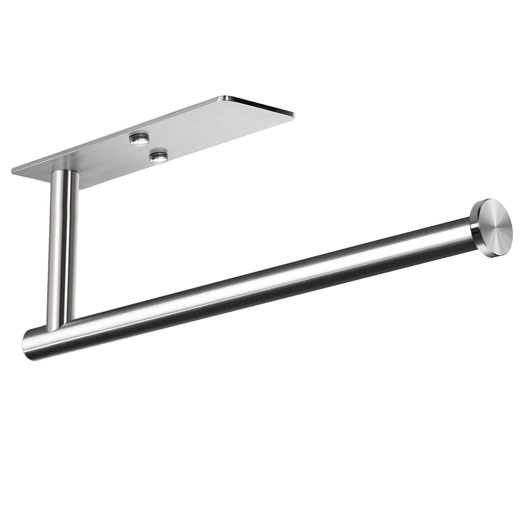 Stainless Steel Under Cabinet Paper Holder, Adhesive or Screw