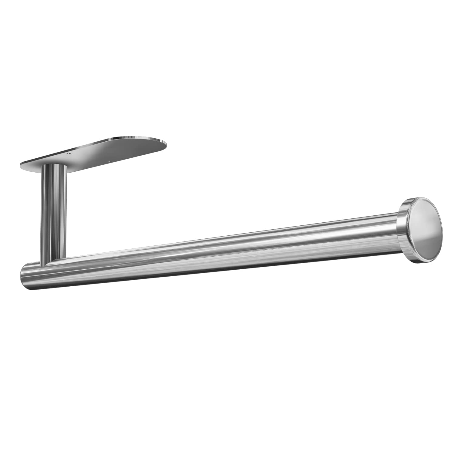 Stainless Steel Adhesive Paper Towel Holder, Wall Mount, Silver