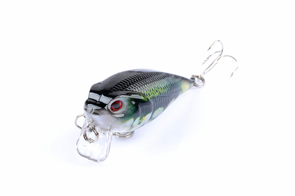 4x 5.5cm Durable Crank Bait Fishing Lures with 3D Eyes