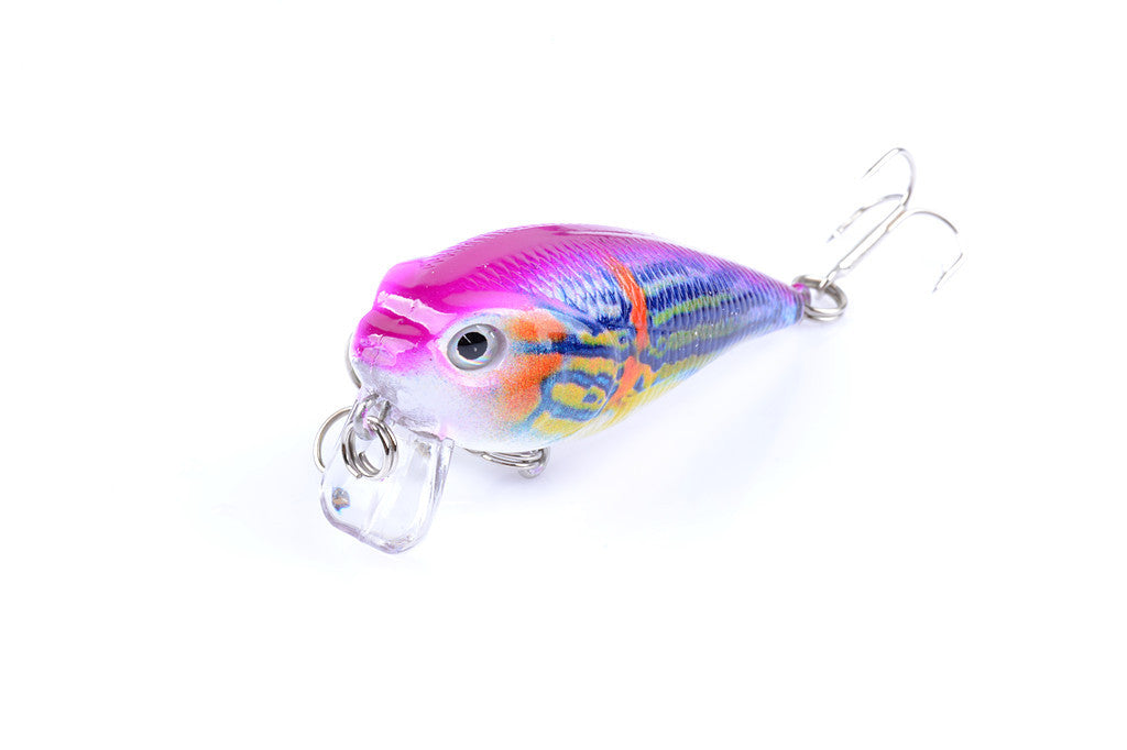 4x 5.5cm Durable Crank Bait Fishing Lures with 3D Eyes