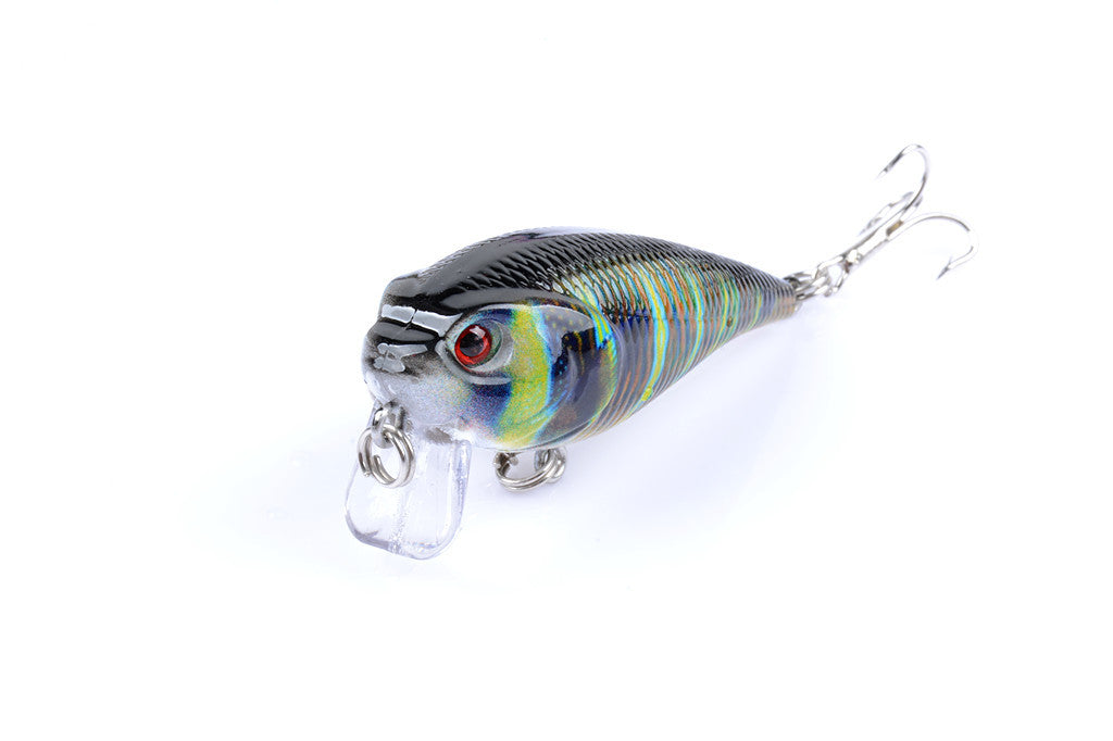 4x 5.5cm Durable Crank Bait Fishing Lures with 3D Eyes