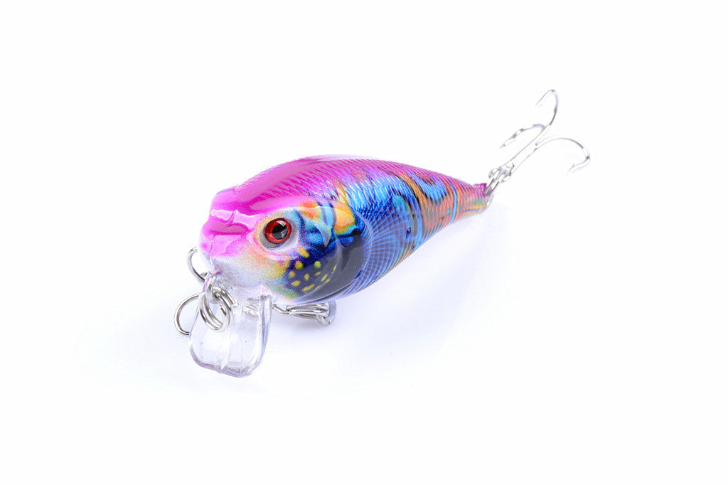 4x 5.5cm Durable Crank Bait Fishing Lures with 3D Eyes