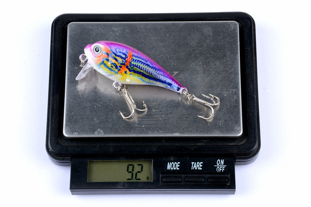 4x 5.5cm Durable Crank Bait Fishing Lures with 3D Eyes