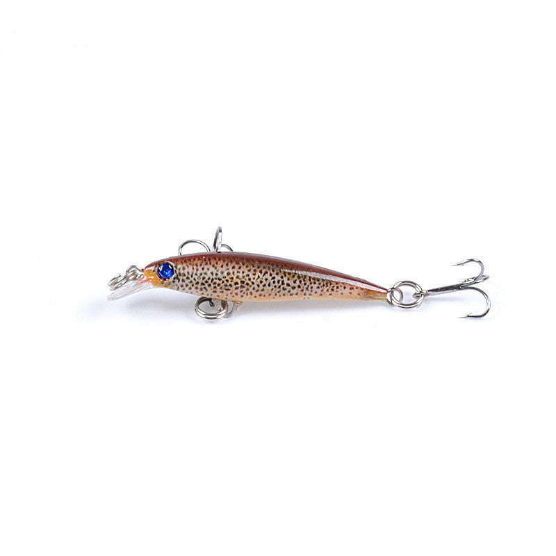 6x 5cm Popper Minnow Fishing Lures, 3D Eyes, Fresh/Saltwater