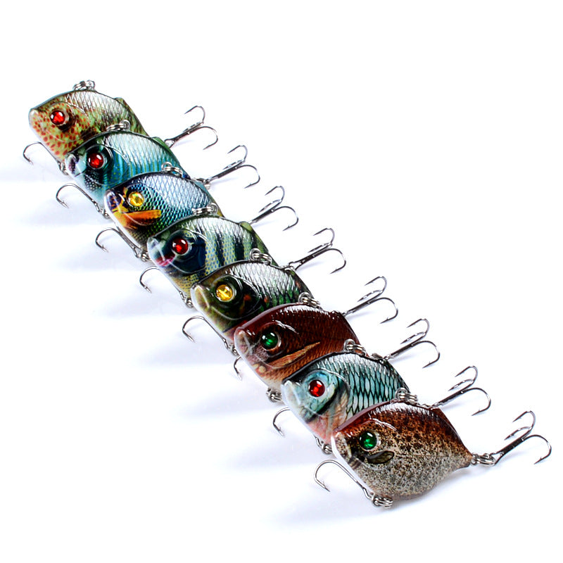 8x 4.5cm Fishing Surface Lures with Sharp Hooks