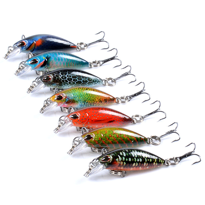 7x 4.1cm Topwater Fishing Lures with Sharp Treble Hooks