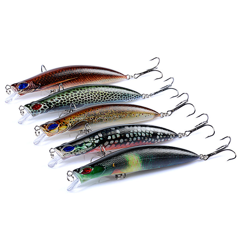 5X 12.3cm Topwater ABS Hard Fishing Lures for Fresh/Saltwater