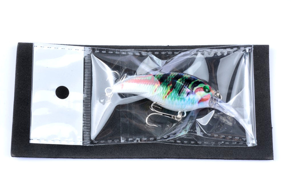 4x 7.5cm Popper Crank Bait Fishing Lures, 3D Eyes, Saltwater