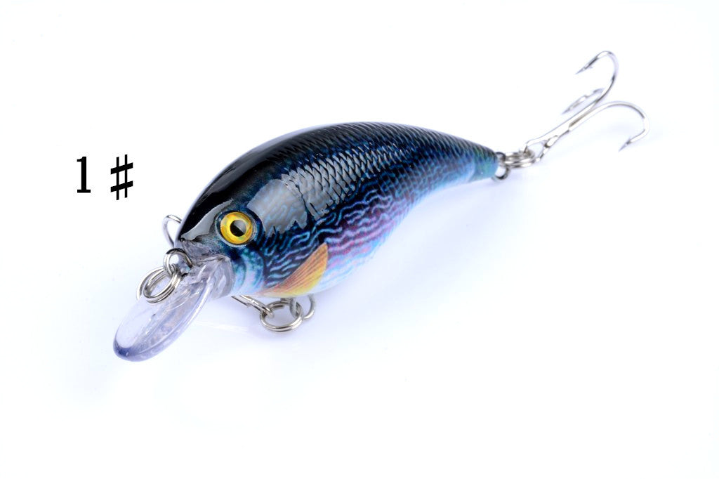 4x 7.5cm Popper Crank Bait Fishing Lures, 3D Eyes, Saltwater