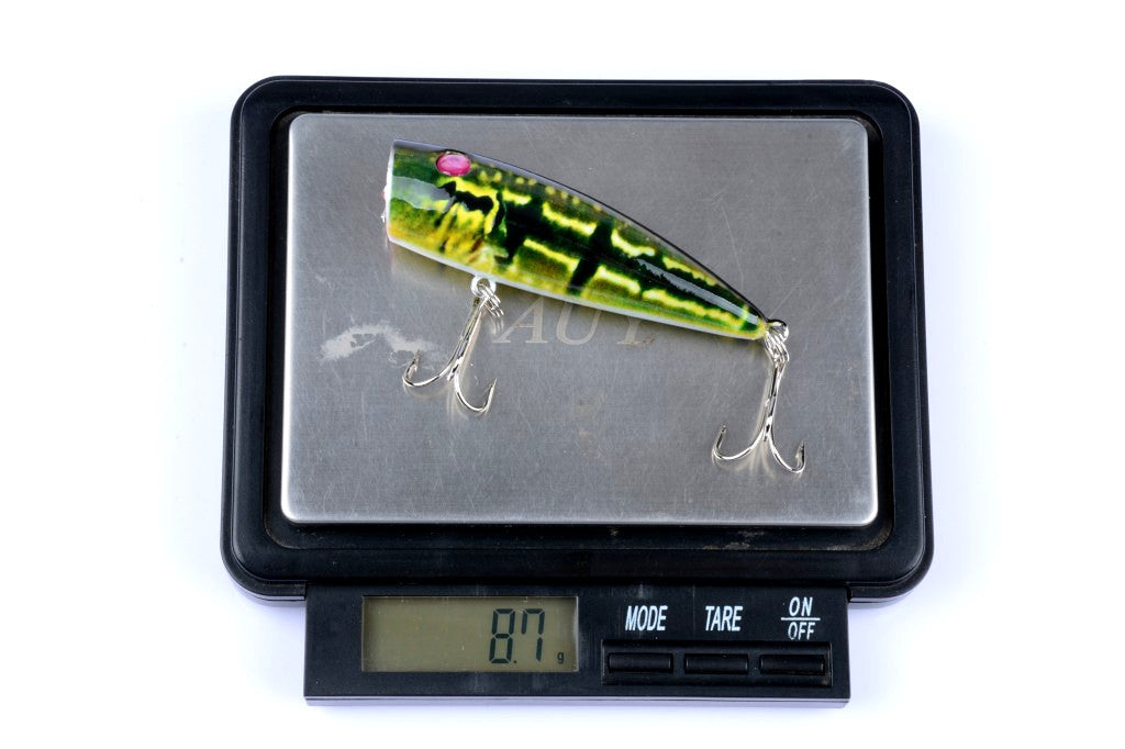 Set of 4 Durable Topwater Popper Fishing Lures - 6.8cm