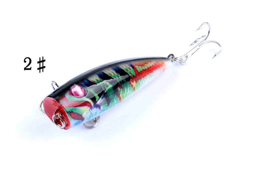 Set of 4 Durable Topwater Popper Fishing Lures - 6.8cm