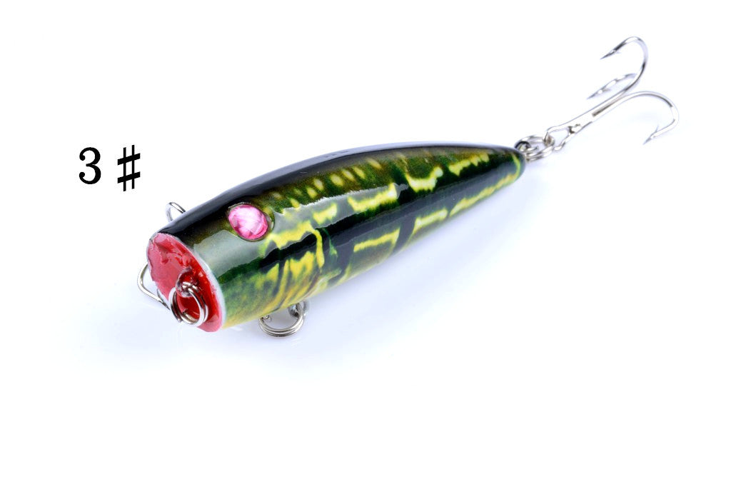 Set of 4 Durable Topwater Popper Fishing Lures - 6.8cm