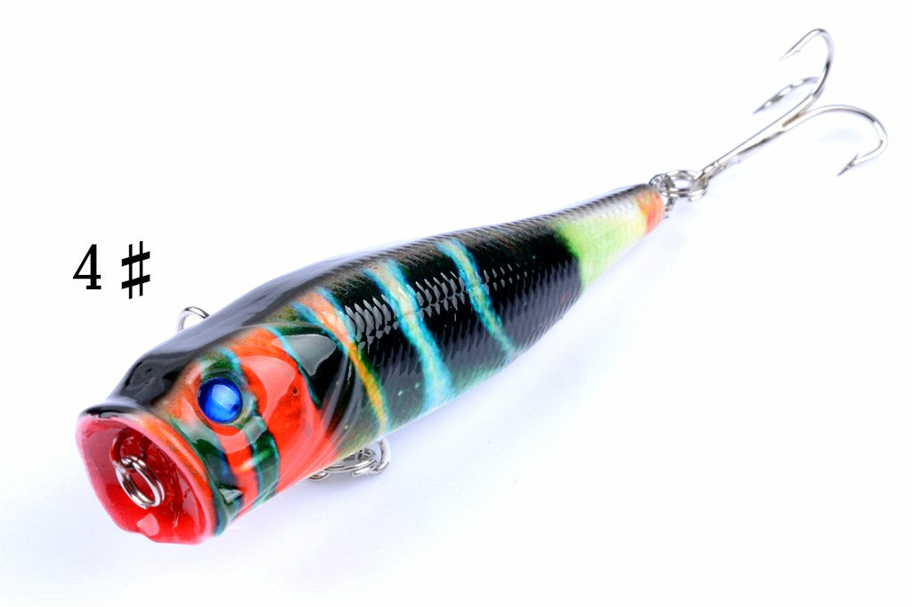 6X 9cm Multi-Color Popper Lures with Sharp Hooks