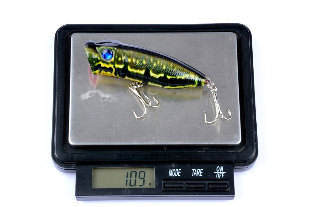 4x 6.5cm Topwater Popper Fishing Lures with 3D Eyes