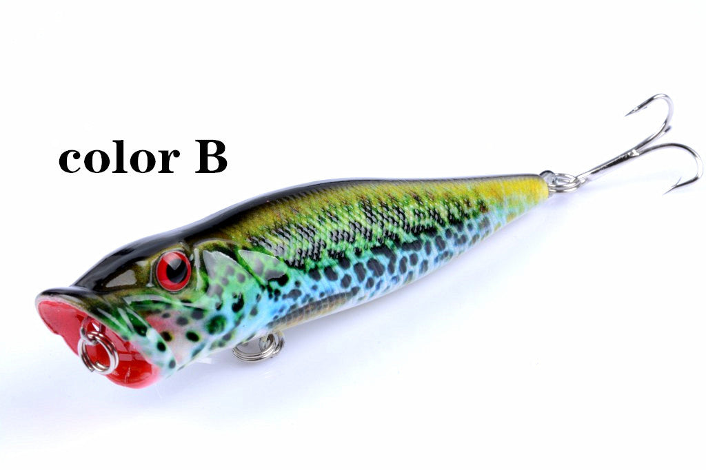 4X 9.5cm Topwater Popper Fishing Lures with 3D Eyes