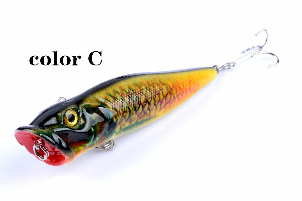 4X 9.5cm Topwater Popper Fishing Lures with 3D Eyes