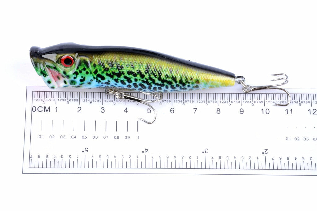 4X 9.5cm Topwater Popper Fishing Lures with 3D Eyes