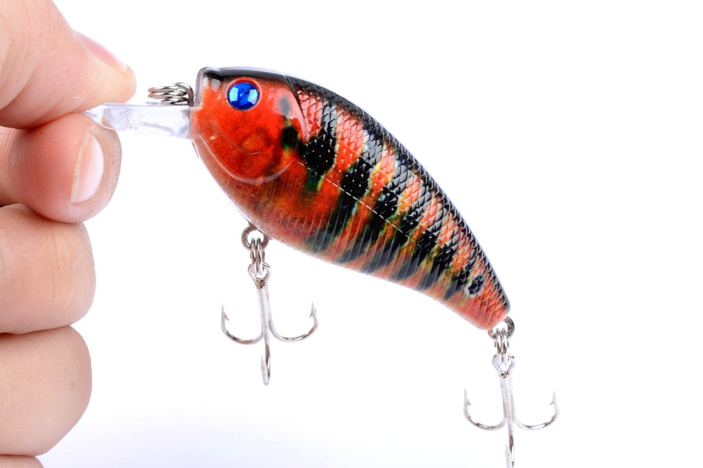 5x 7cm Colorful Popper Crank Fishing Lures for Saltwater