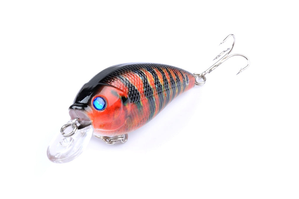 5x 7cm Colorful Popper Crank Fishing Lures for Saltwater