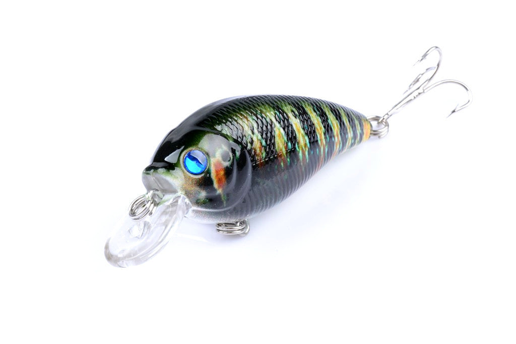 5x 7cm Colorful Popper Crank Fishing Lures for Saltwater