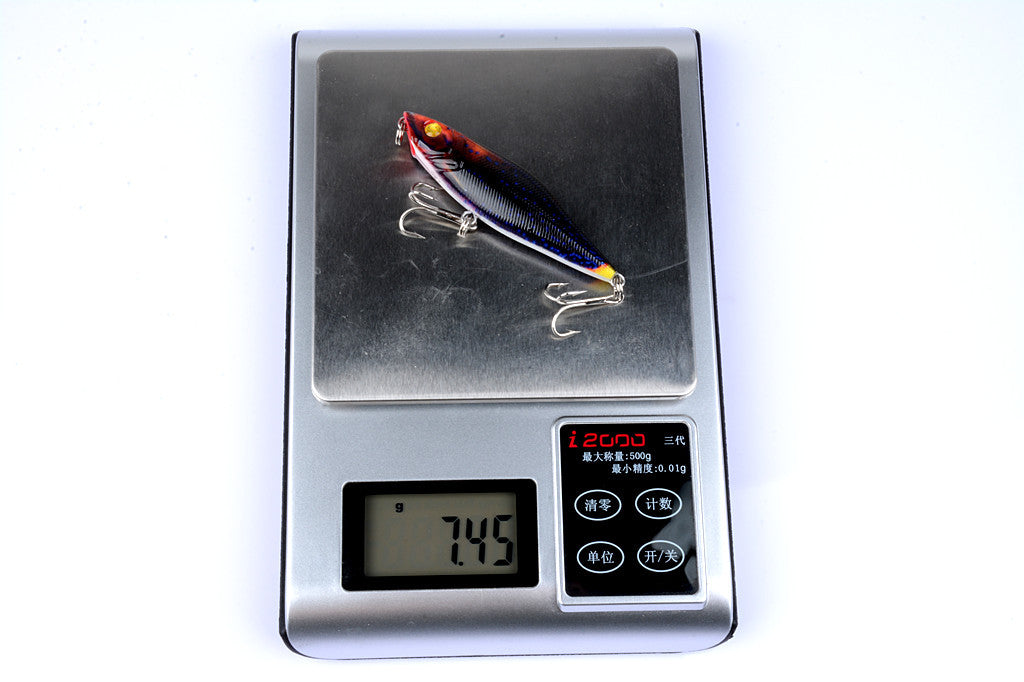 5X 7.5cm Topwater Popper Fishing Lures, Multi-Color