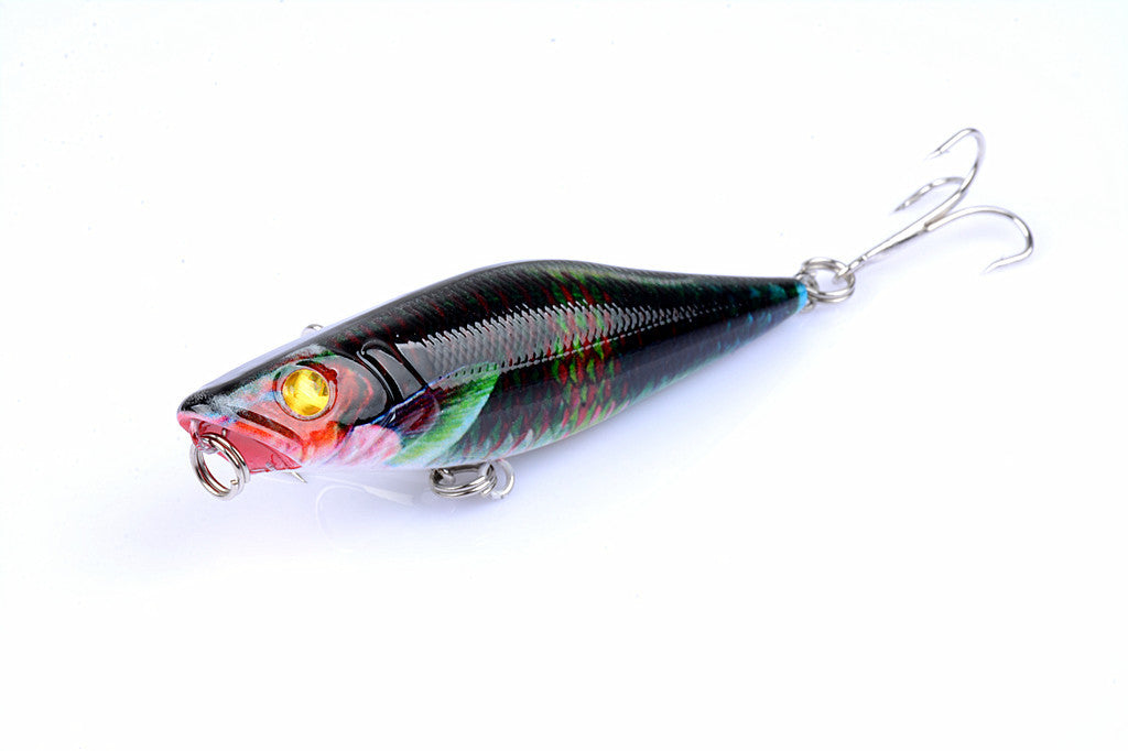 5X 7.5cm Topwater Popper Fishing Lures, Multi-Color