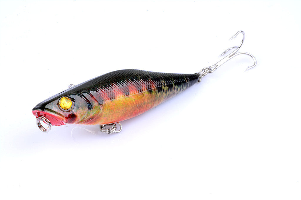 5X 7.5cm Topwater Popper Fishing Lures, Multi-Color