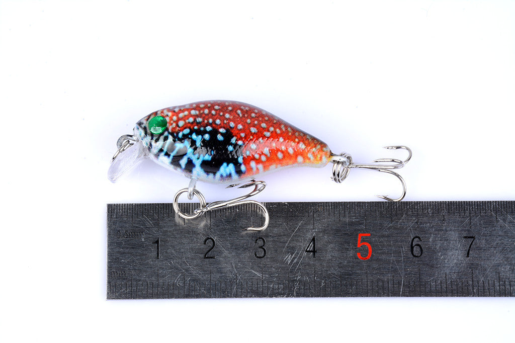 6x 4.3cm Popper Crank Bait Fishing Lures, 6 Colors, Topwater