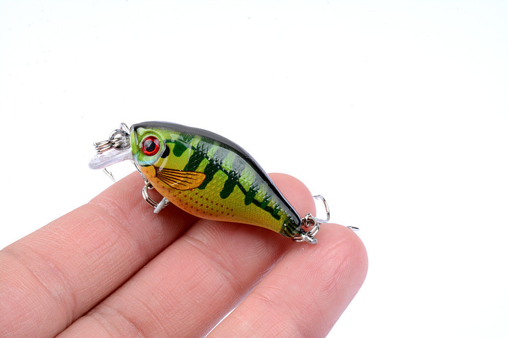 6x 4.3cm Popper Crank Bait Fishing Lures, 6 Colors, Topwater