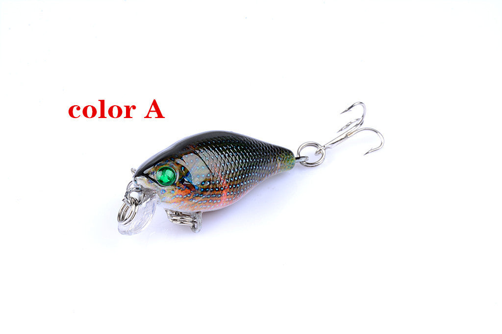 6x 4.3cm Popper Crank Bait Fishing Lures, 6 Colors, Topwater