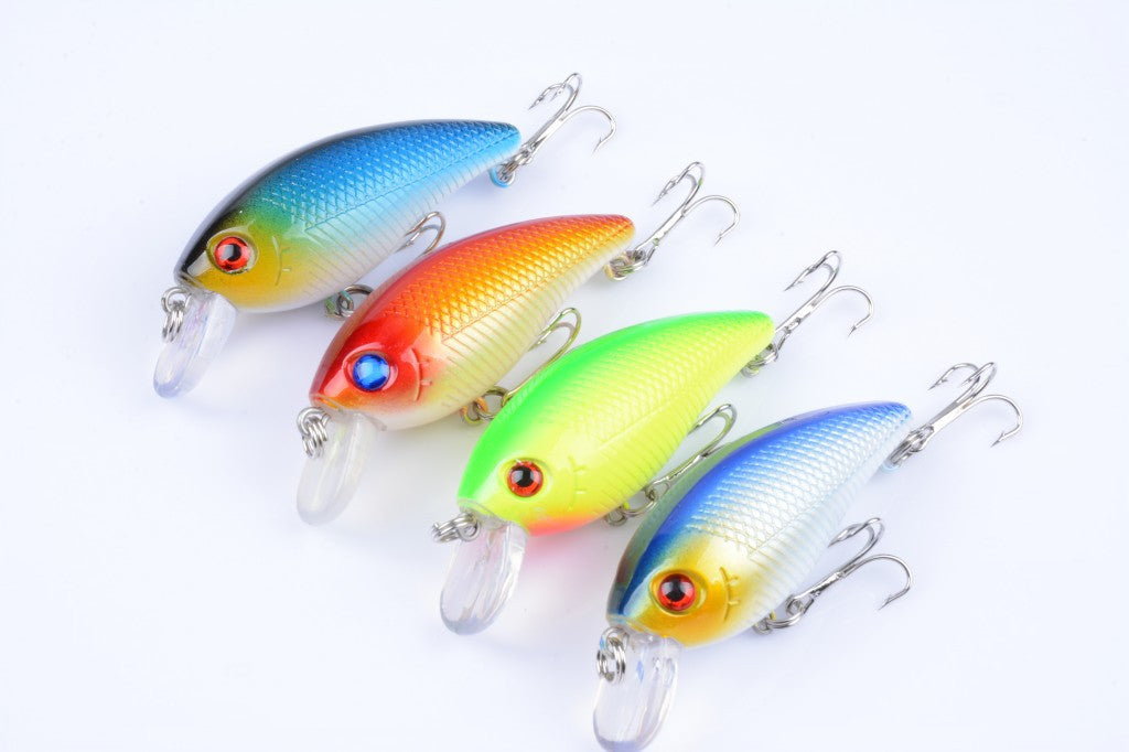 4X 6.5cm Topwater Fishing Lures, Vibrant Colors, Saltwater