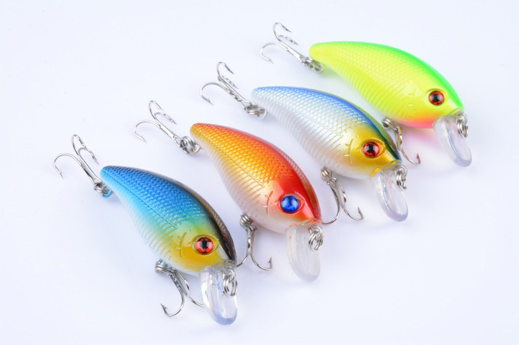 4X 6.5cm Topwater Fishing Lures, Vibrant Colors, Saltwater