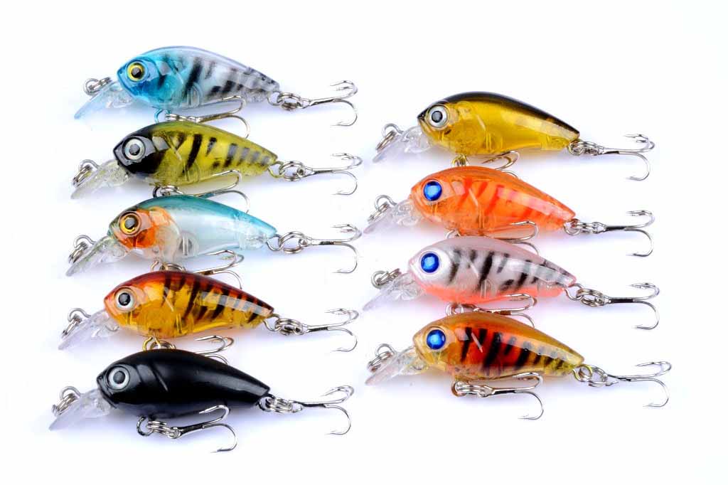 9x 4.5cm Colorful Popper Crank Bait Lures Set Saltwater