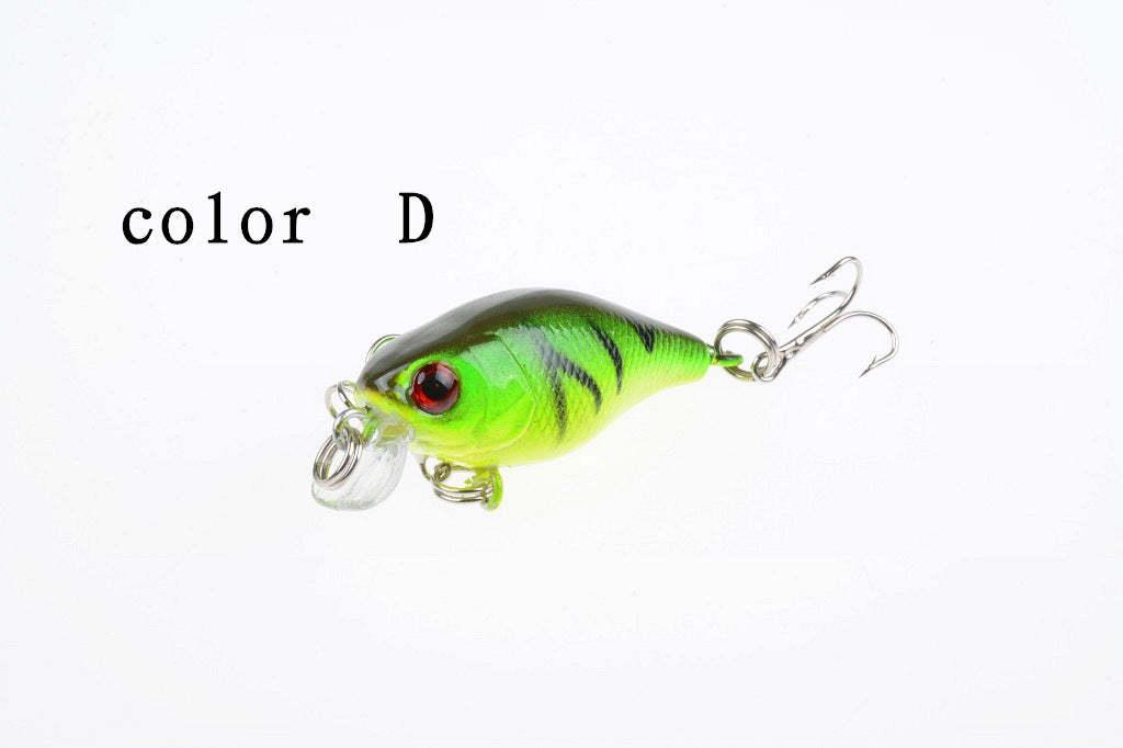 6x 4.5cm Popper Crank Bait Lures, Steel Balls, Bright Colors