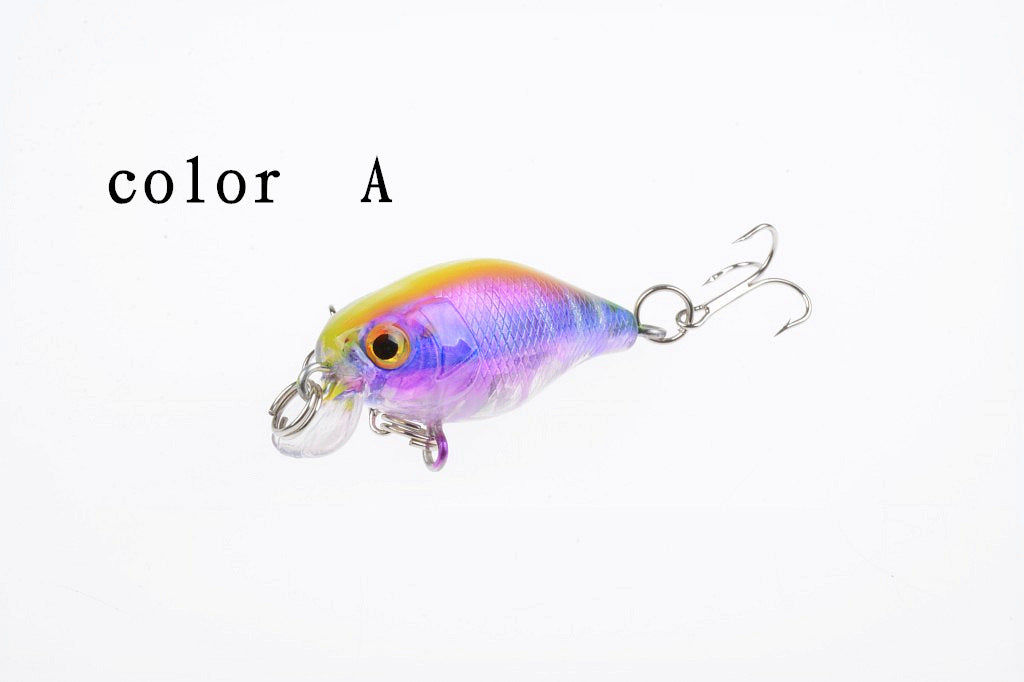 6x 4.5cm Popper Crank Bait Lures, Steel Balls, Bright Colors